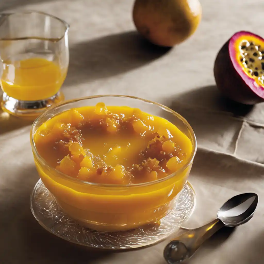 Passion Fruit Peel Compote with Baru Praline