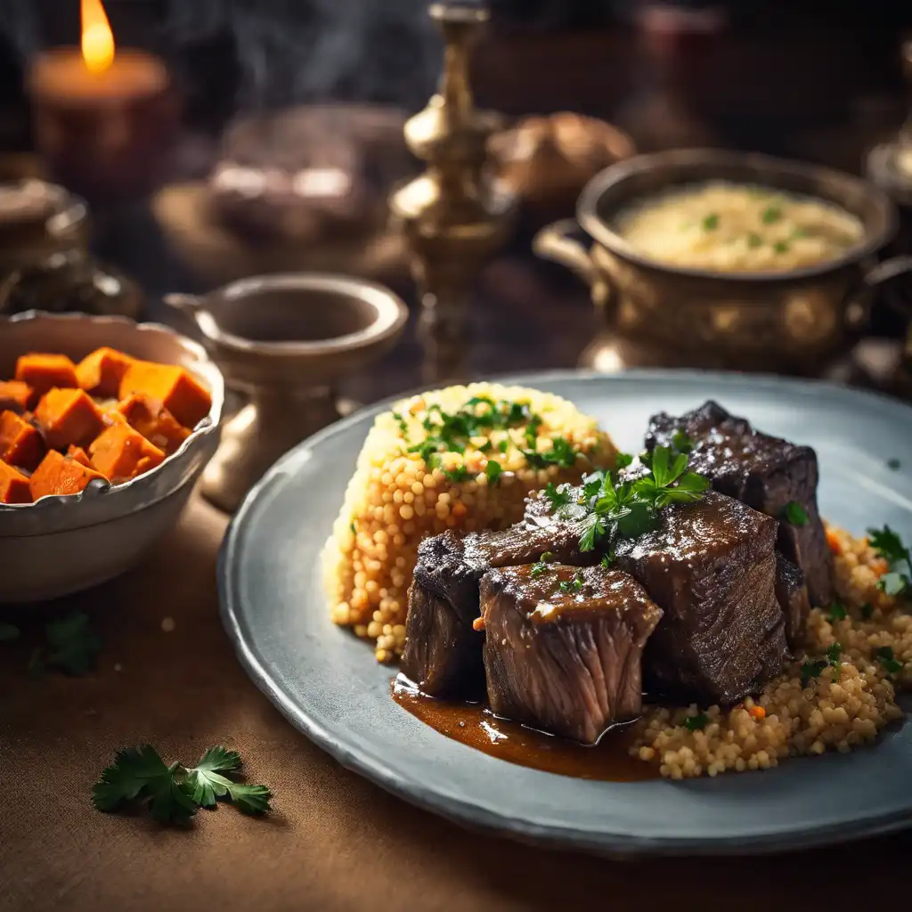 Braised Short Ribs with Moroccan Couscous