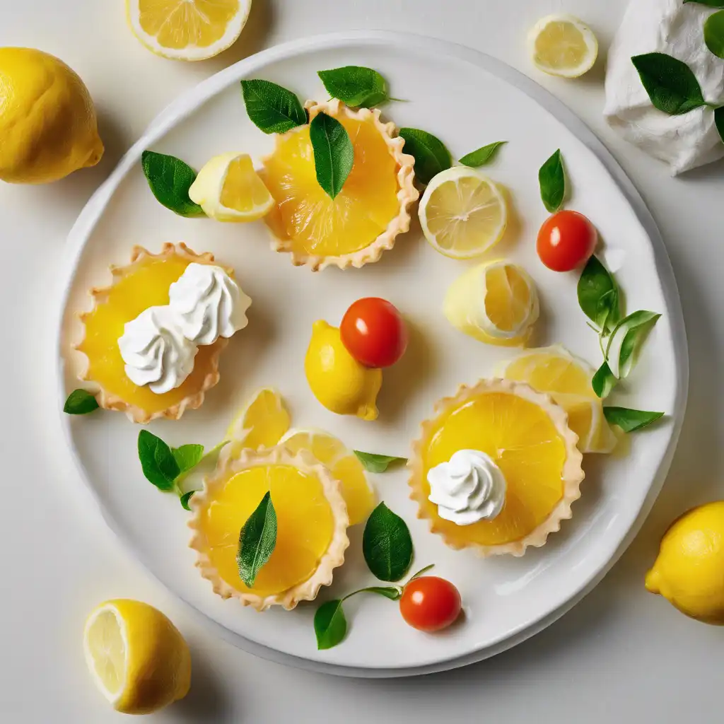 Lemon Minitorta with Whipped Cream