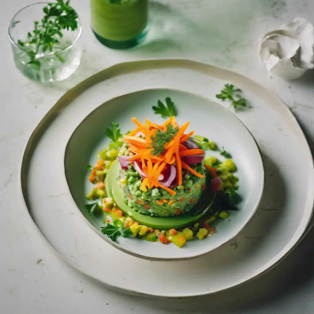 Vegetable Tartar with Ginger and Avocado Cream