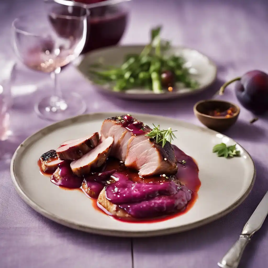 Pork Tenderloin with Fresh Plum Sauce