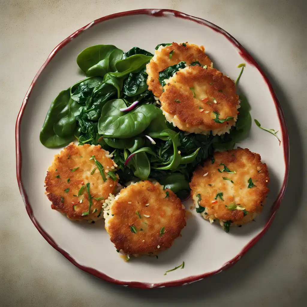 Fish Cakes with Spinach