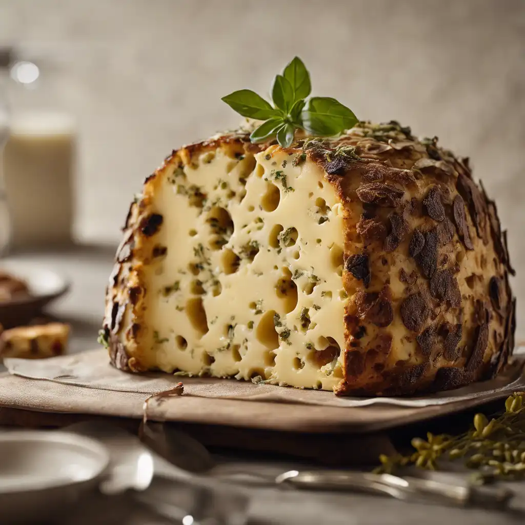 Cheese Coalho Panettone with Oregano and Dried Tomato