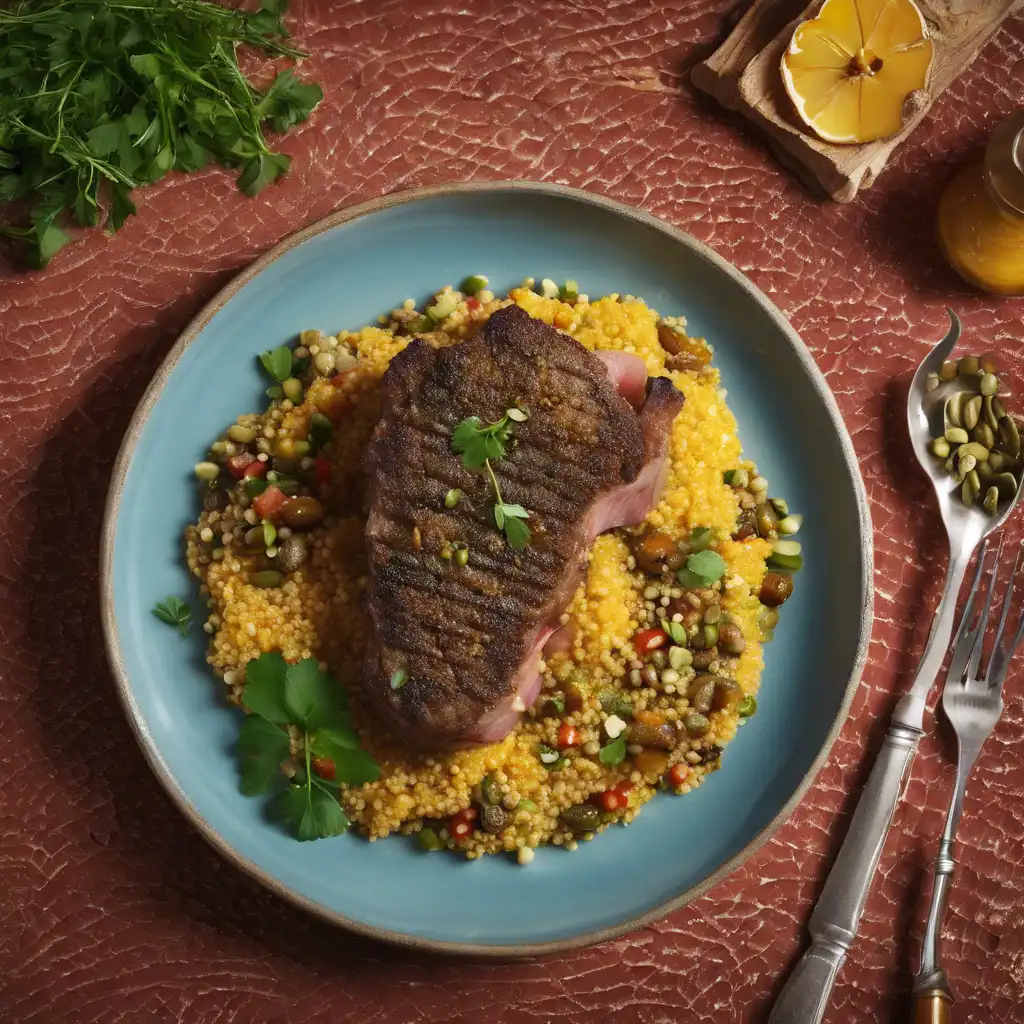 Lamb Cutlet with Moroccan Couscous