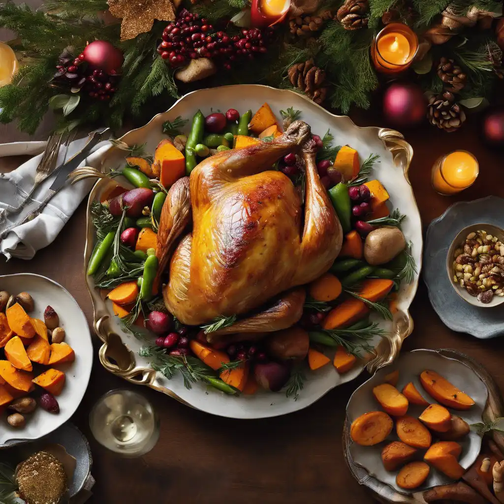 Christmas Turkey with Nuts and Dried Fruits