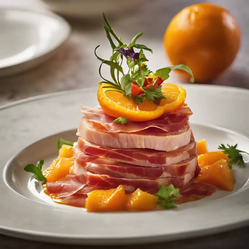 Peruvian Tower with Kinkan in Orange-Pepper Sauce