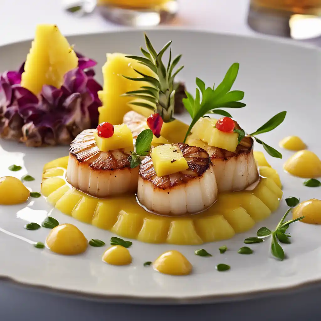 Scallops with Pineapple