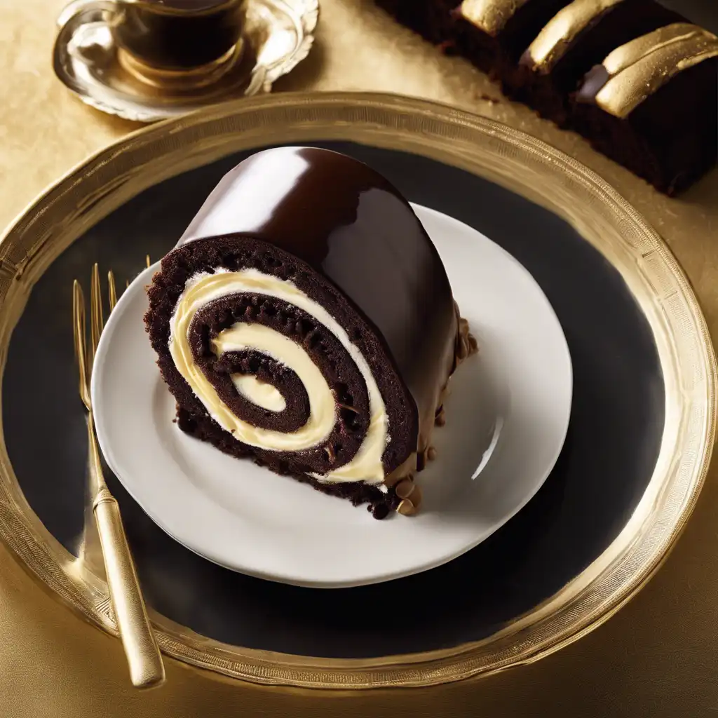 Chocolate Roll Cake with Chocolate Filling