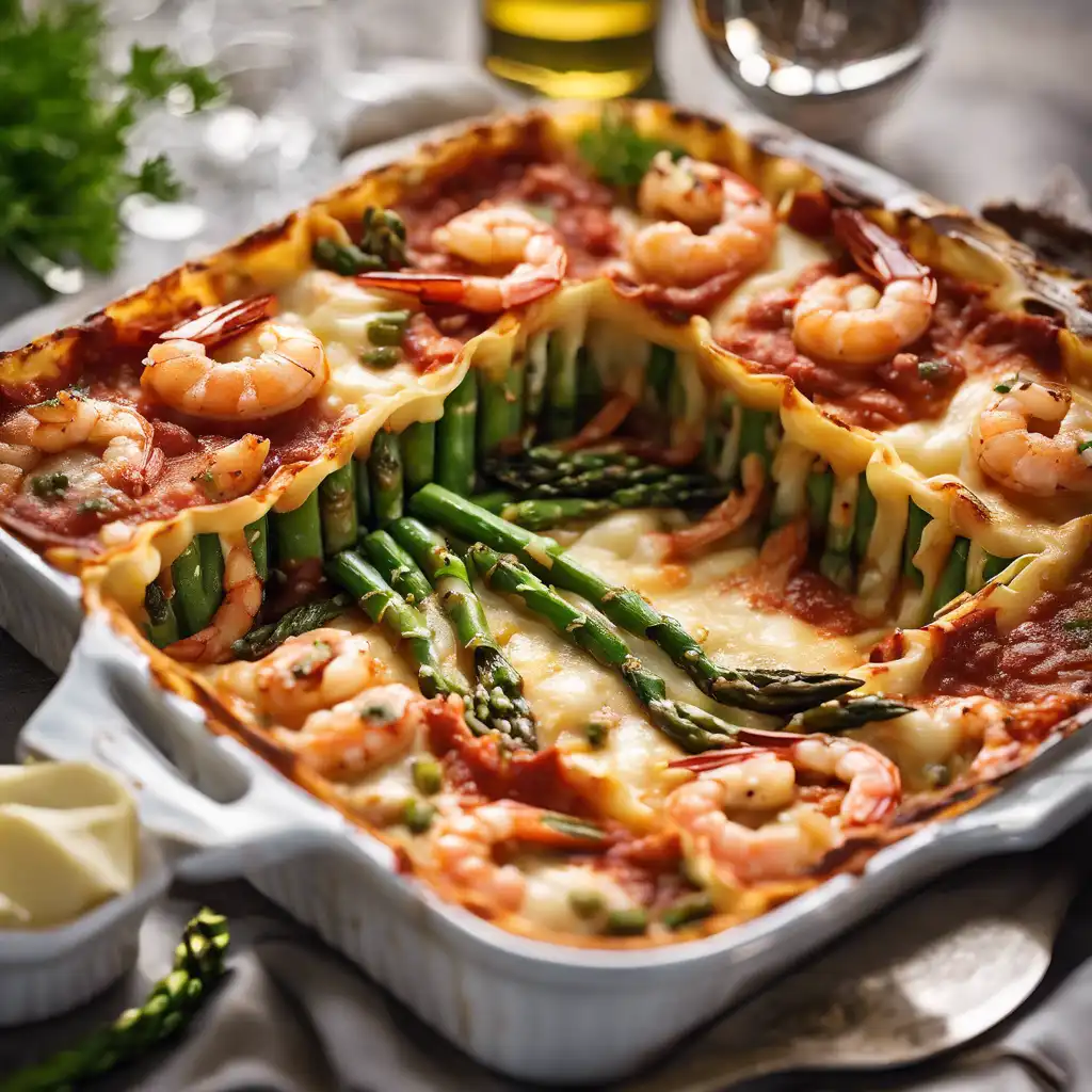 Open Lasagna with Shrimp