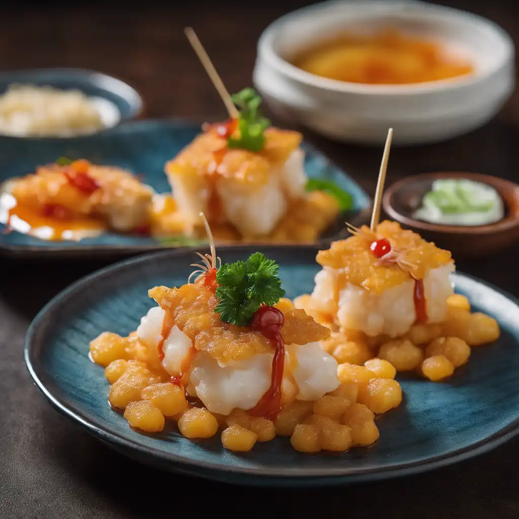 Tapioca Fritters with Fish and Tucupi Sauce