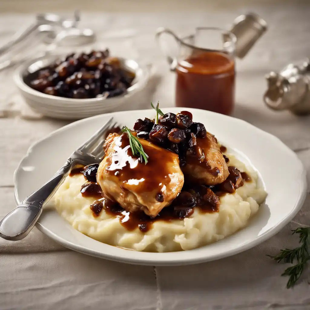 Chicken Thighs with Mashed Potatoes