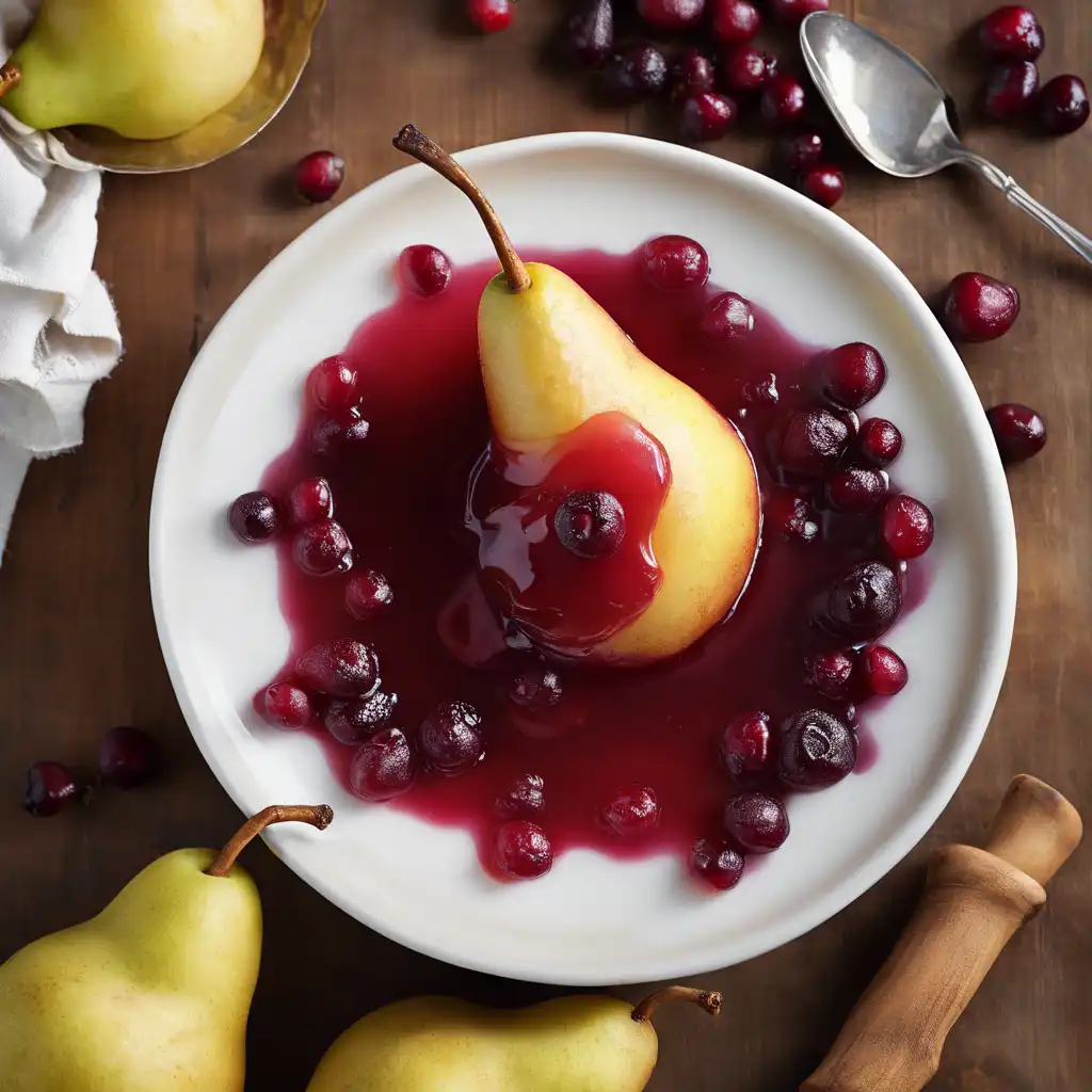 Pear Compote with Cranberries