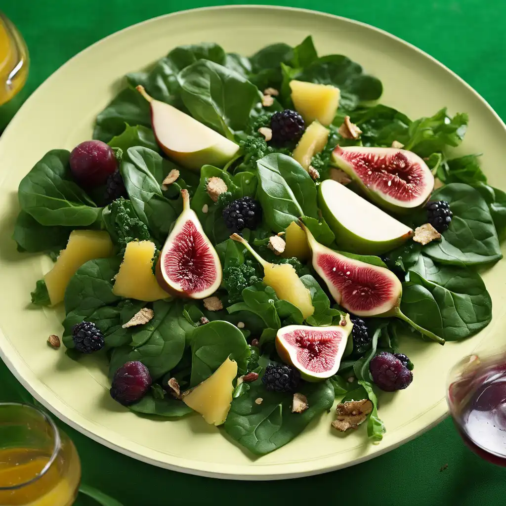 Green Leaf Salad with Fruits