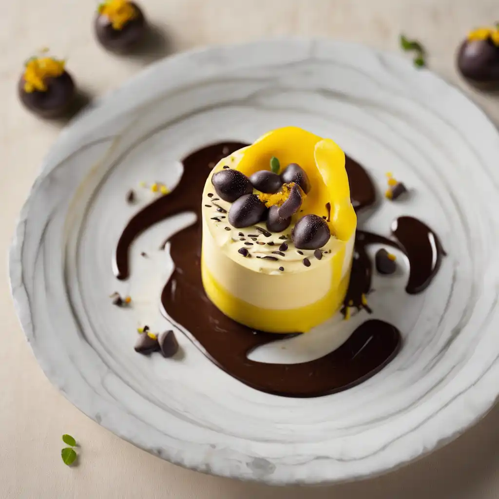 Passion Fruit Mousse with Chocolate Base