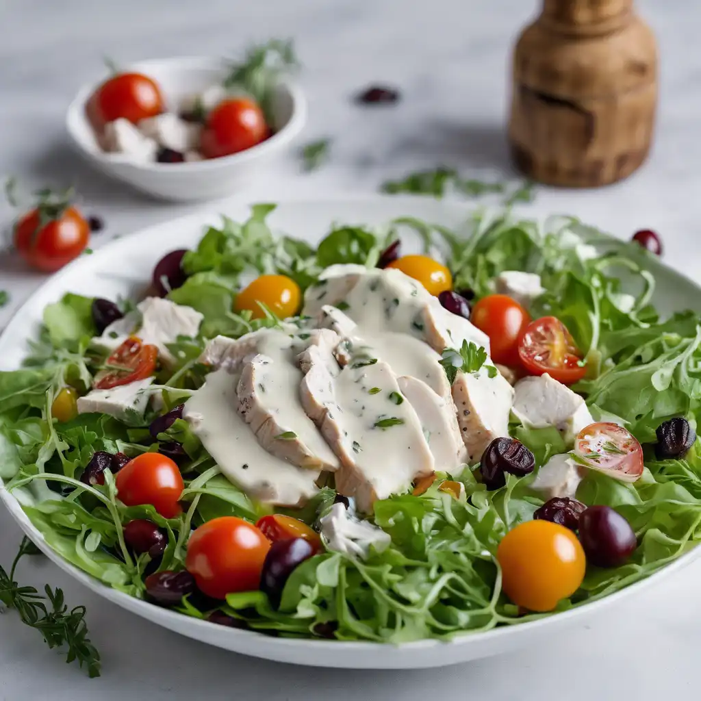 White Sauce Salad with Fresh Herbs