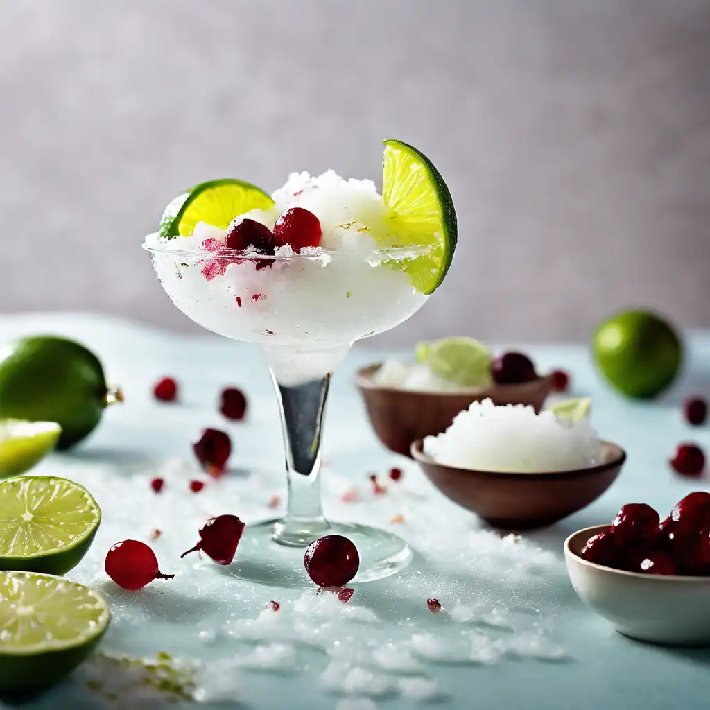 Lime Granita with Cranberry