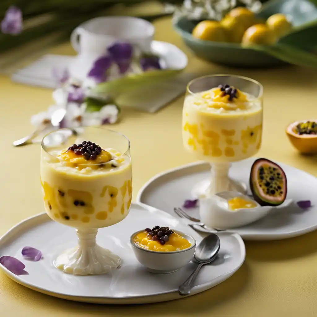 Sweet Rice Pudding with Passion Fruit