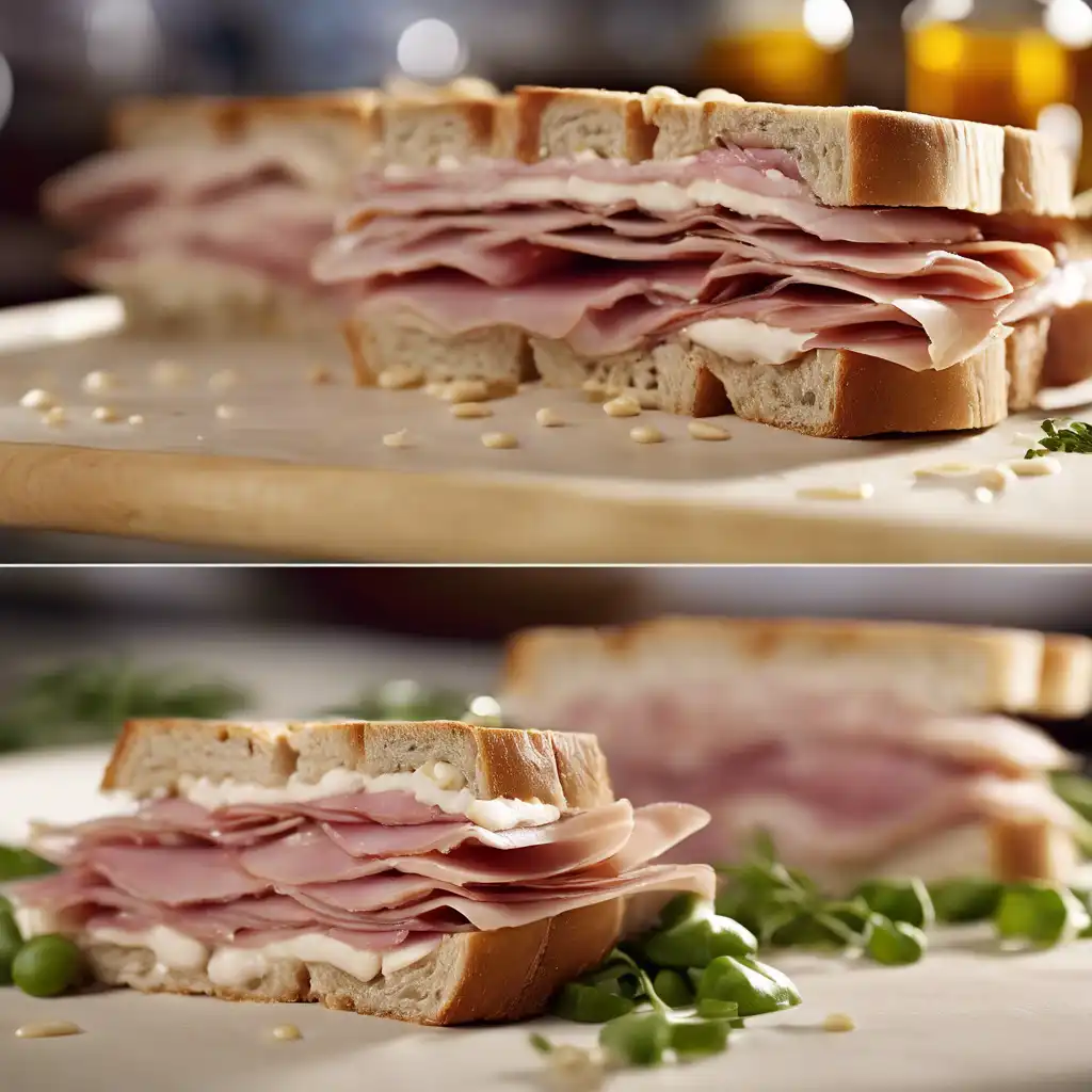Foto de Sanduíche de hambúrguer com feijão-branco