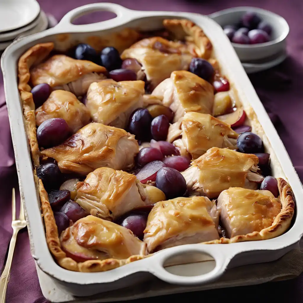 Chicken and Plum Tort with Creamy Sauce