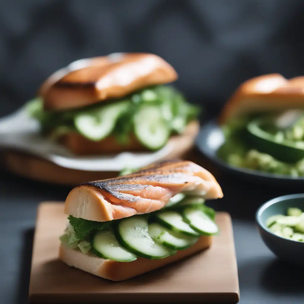 Salmon and Cucumber Sandwich with Marinades