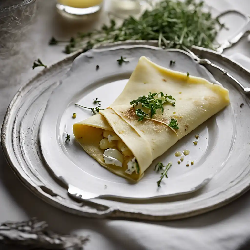 Egg and White Cheese Crepe