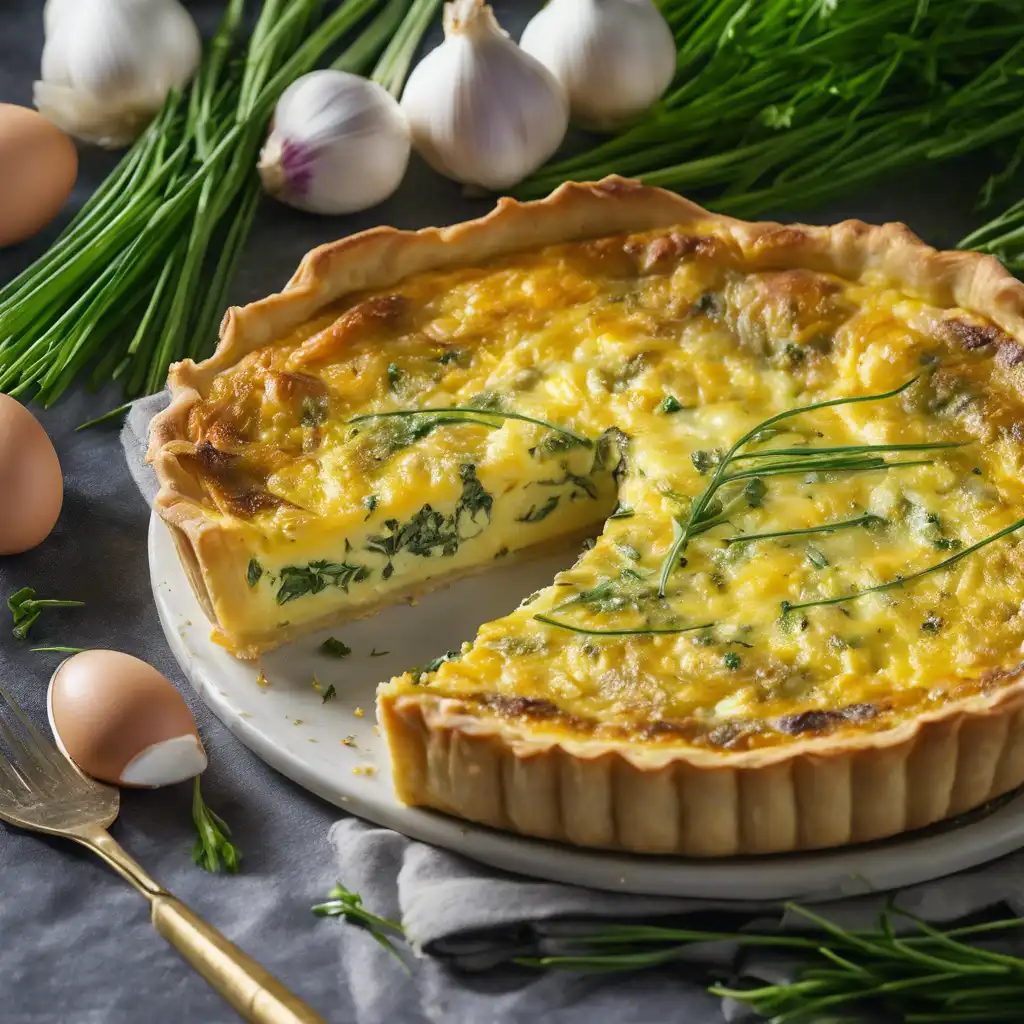 Garlic and Chives Quiche