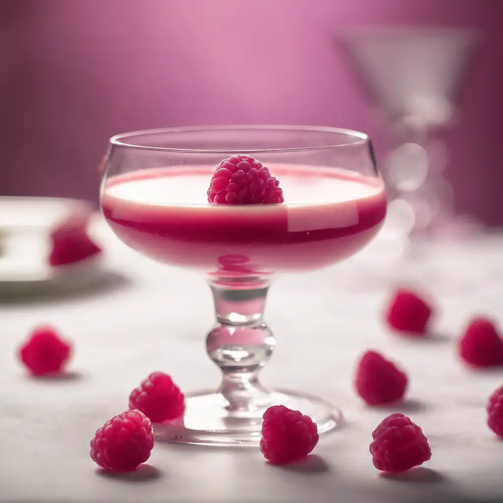 Raspberry Panna Cotta Gelatin Dessert