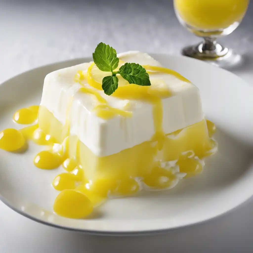 Lemon Gelatin with Cream