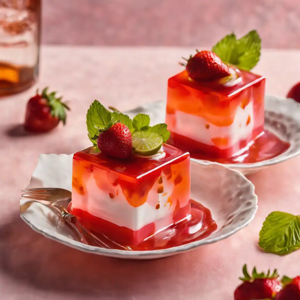 Strawberry Yogurt Gelatin