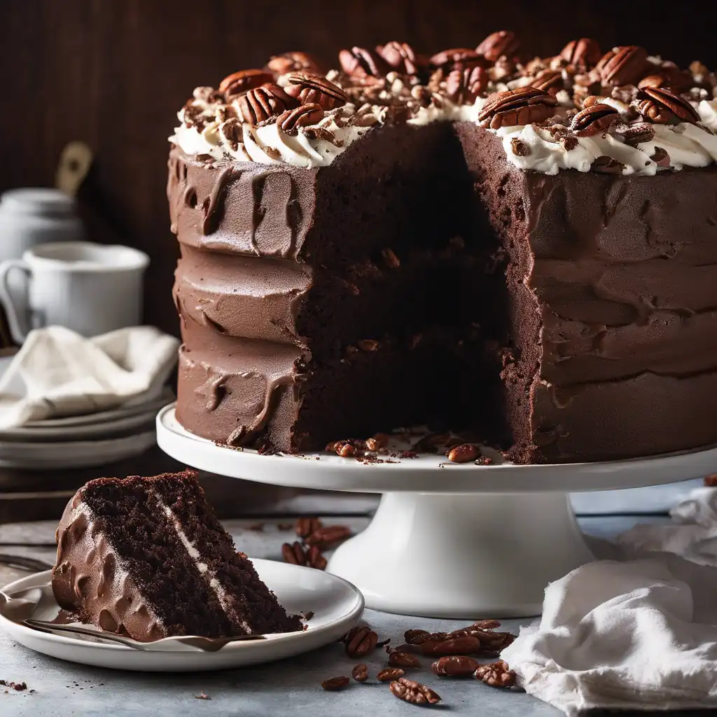 Chocolate Cake with Pecans