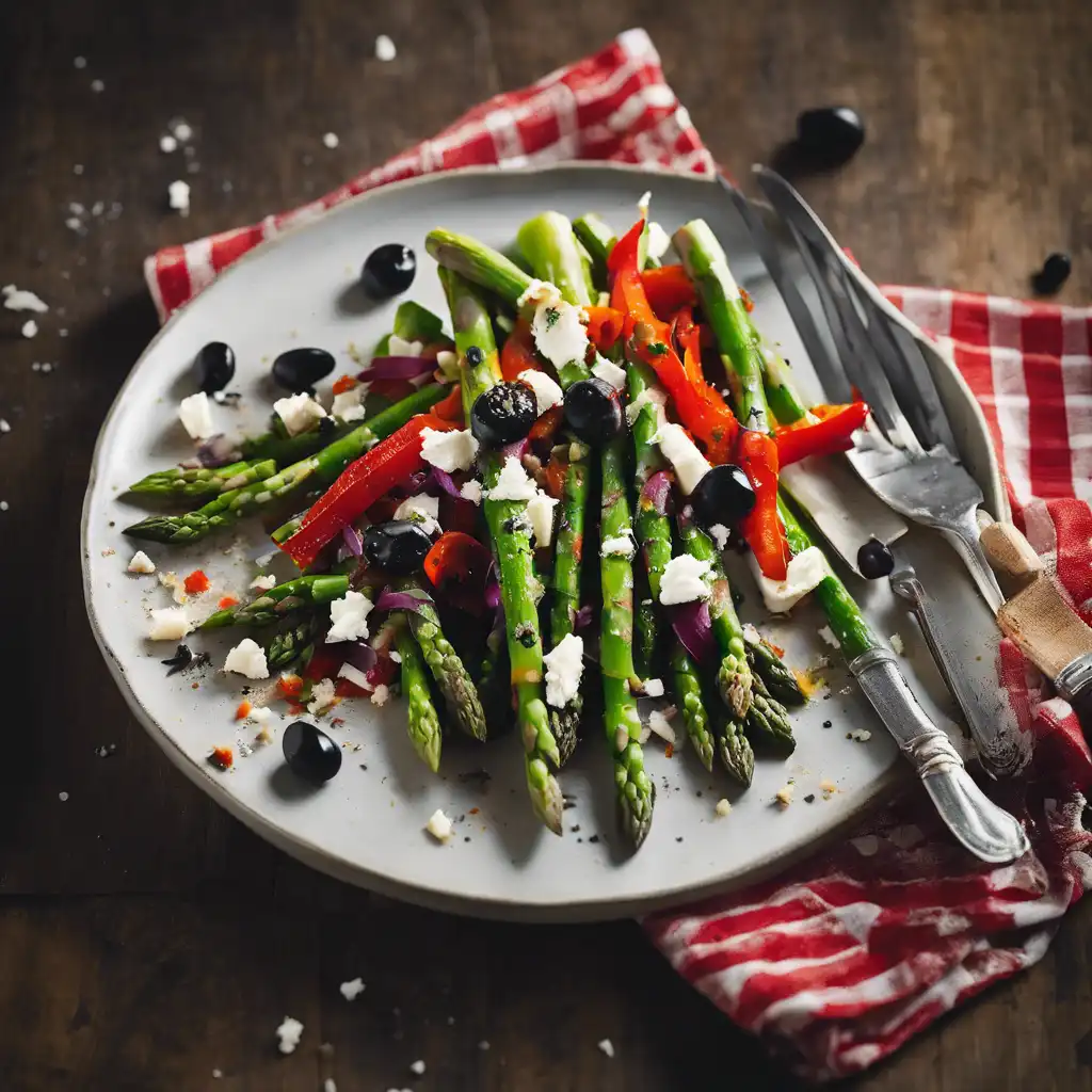 Asparagus Salad with Roasted Peppers and Parmesan Reggiano