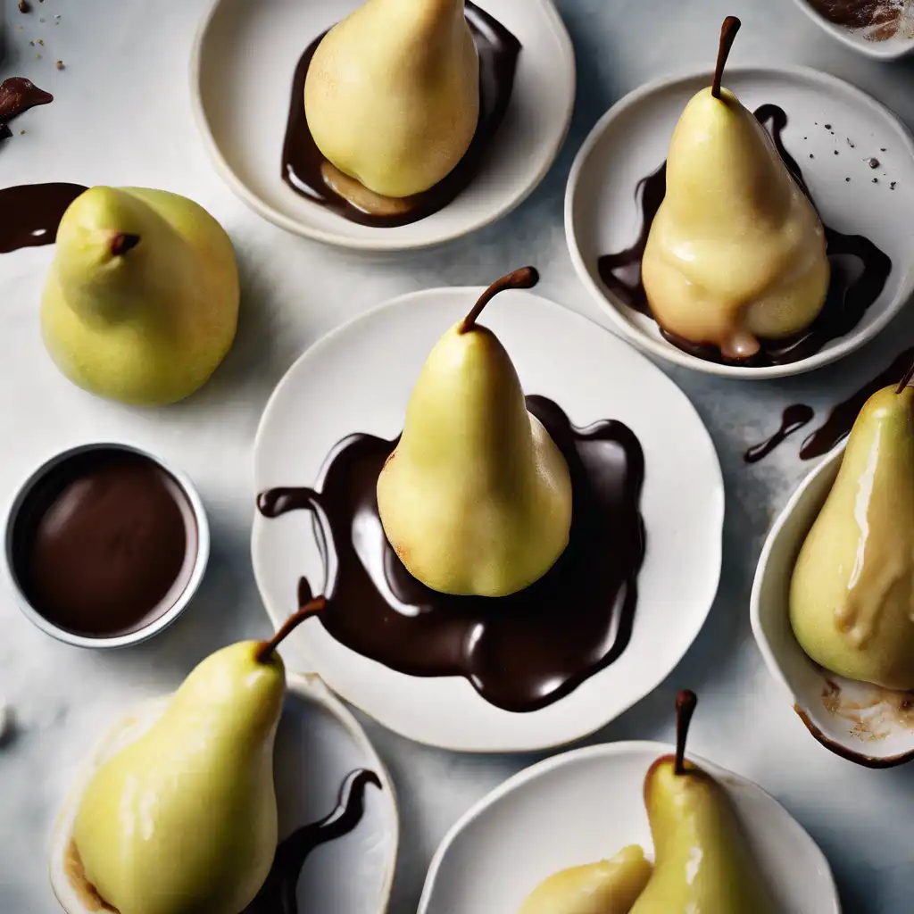 Helen's Beautiful Pears (Pears with Chocolate Sauce)