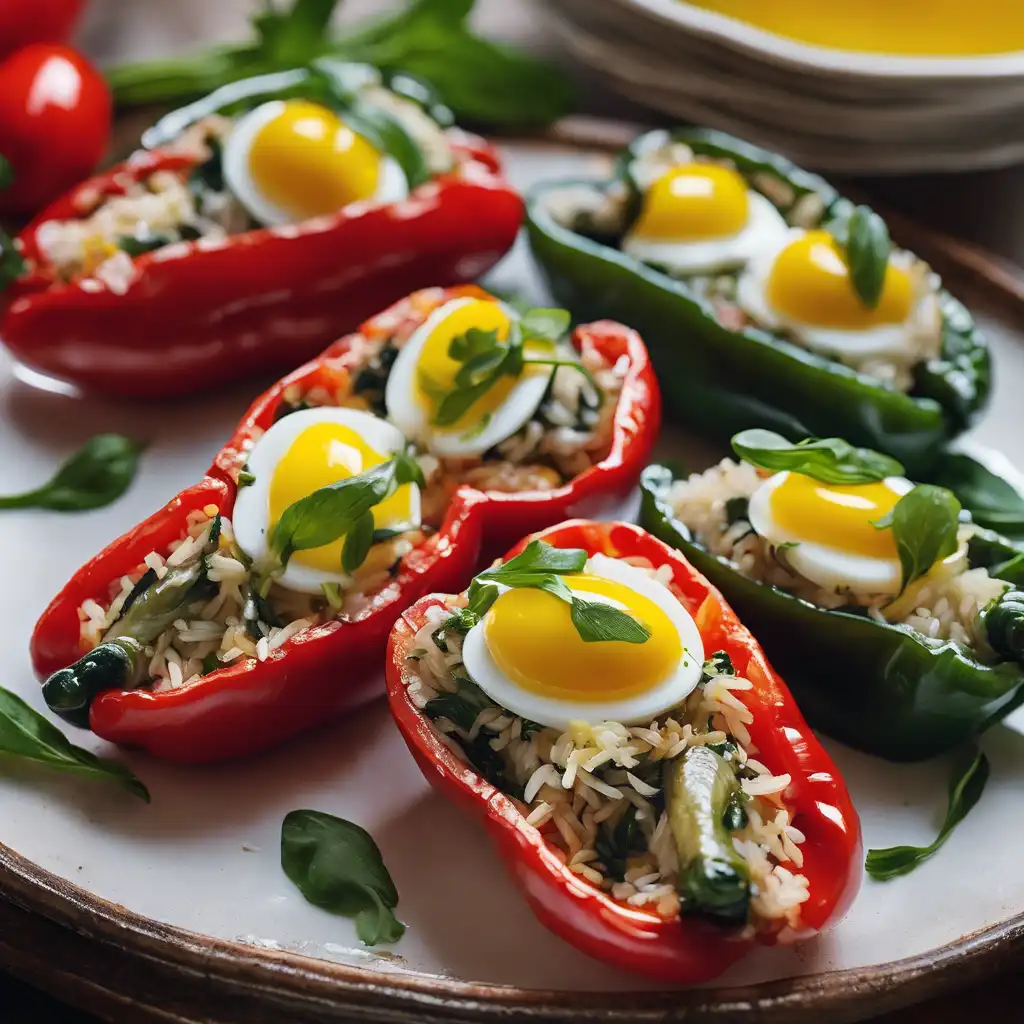 Stuffed Pimientos with Rice and Anchovies