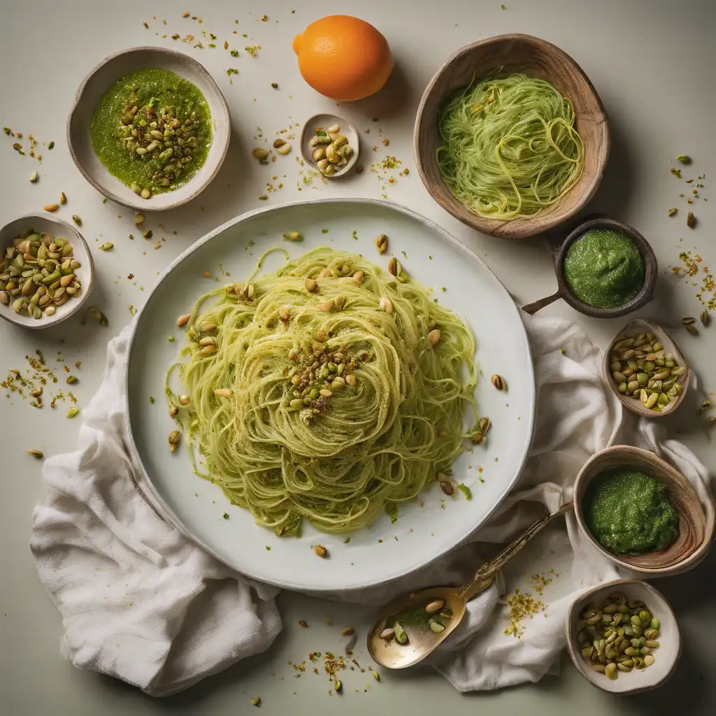 Angel Hair with Pesto Cream Sauce