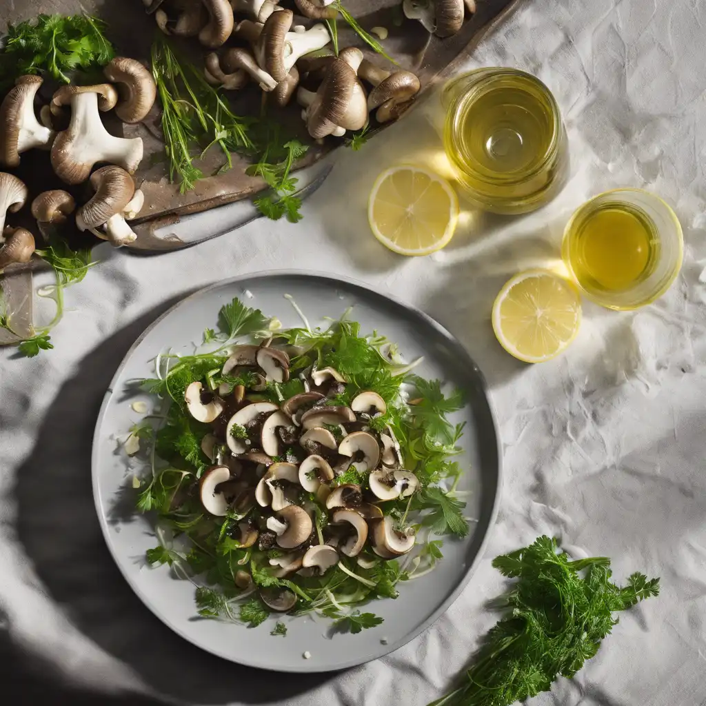 Mushroom and Parmesan Salad Paris Style