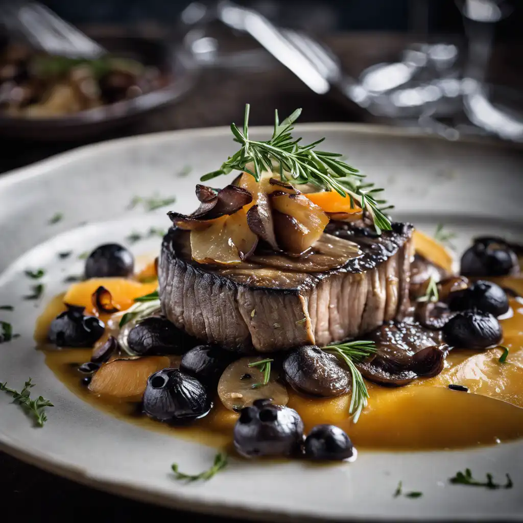 Portobello Mushroom with Beef Rump Steak