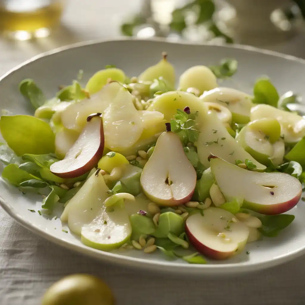 Pear, Lima Bean, and Lemon Cream Salad