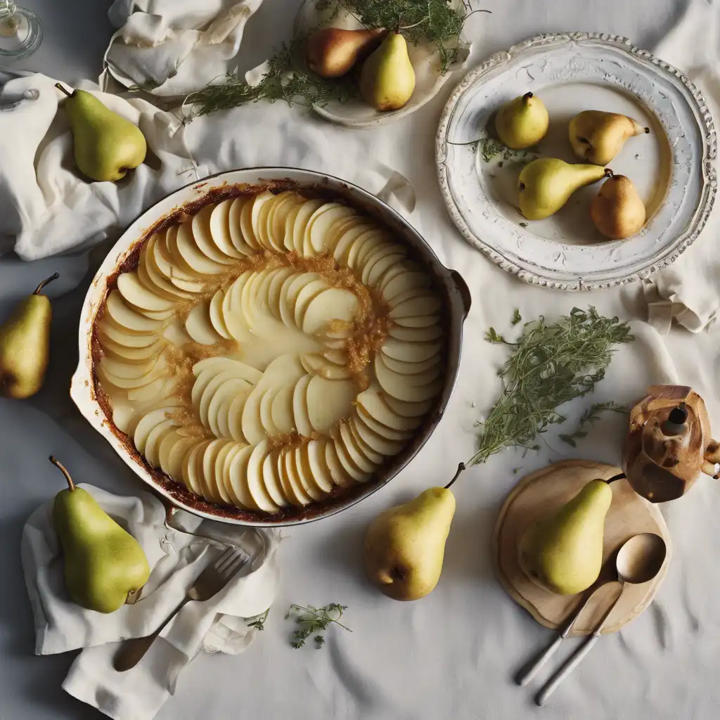 Baked Pear and Potato Gratin