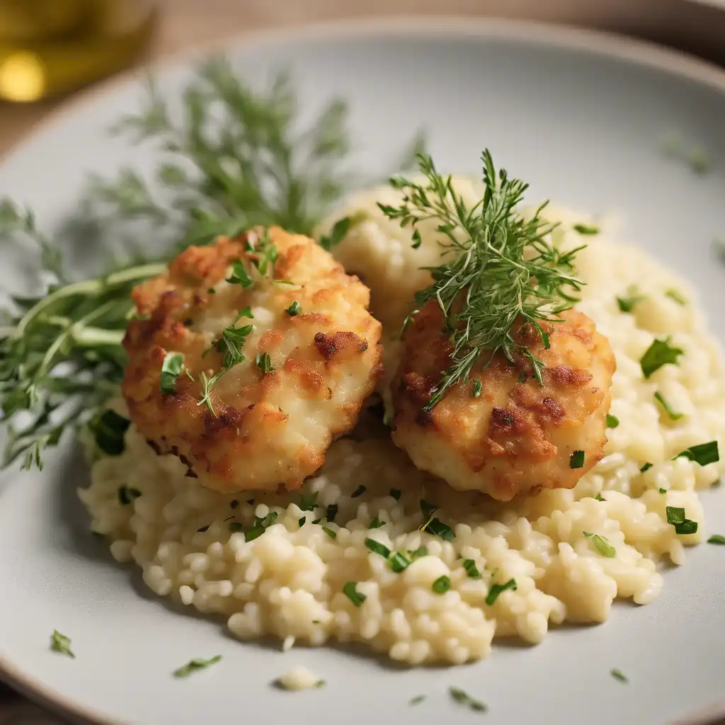 Cod Fritters with Risotto