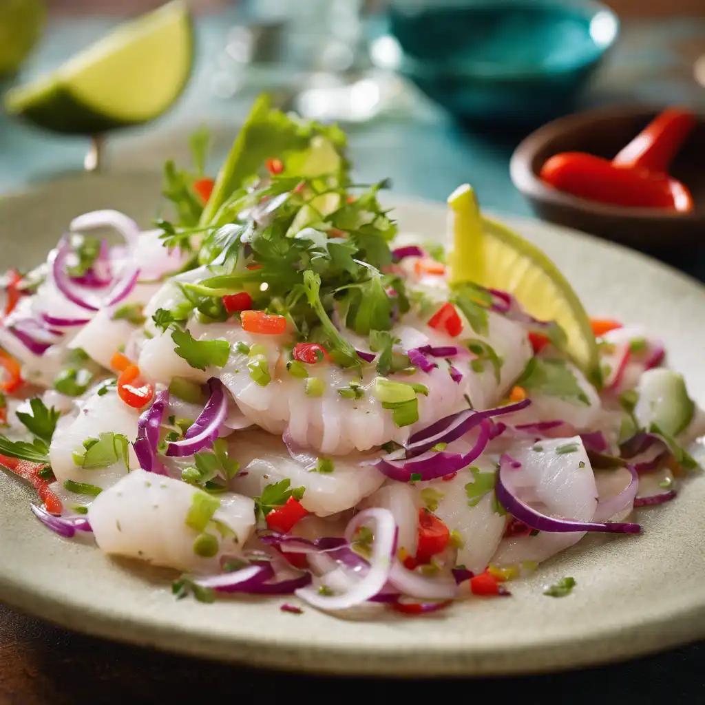 Peruvian-Style Ceviche - Fish Cooked in Lime Juice