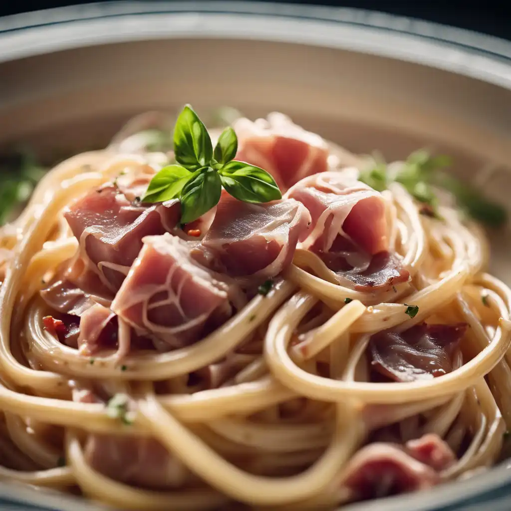 Linguine with Onion and Prosciutto Sauce