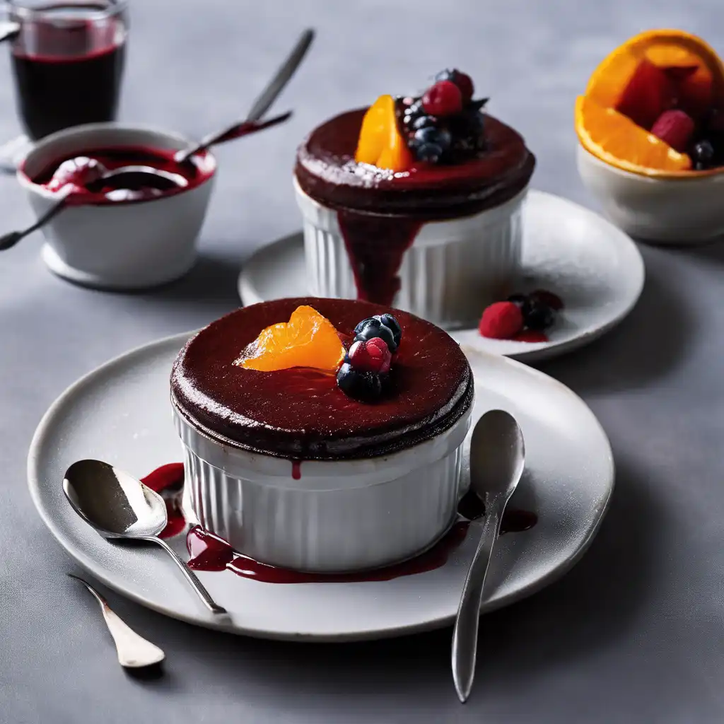 Red Fruit Chocolate Soufflé