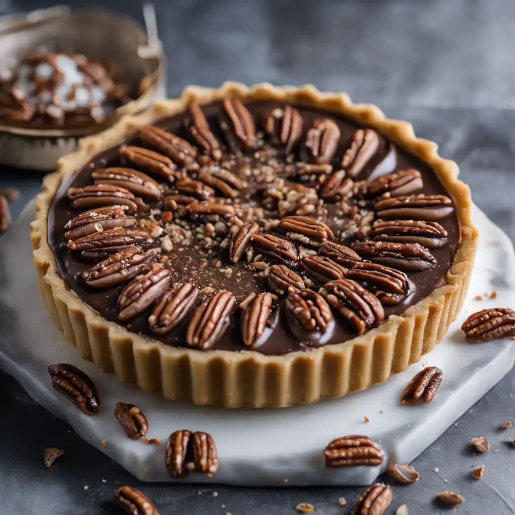 Salted Pecan Milk Chocolate Tart