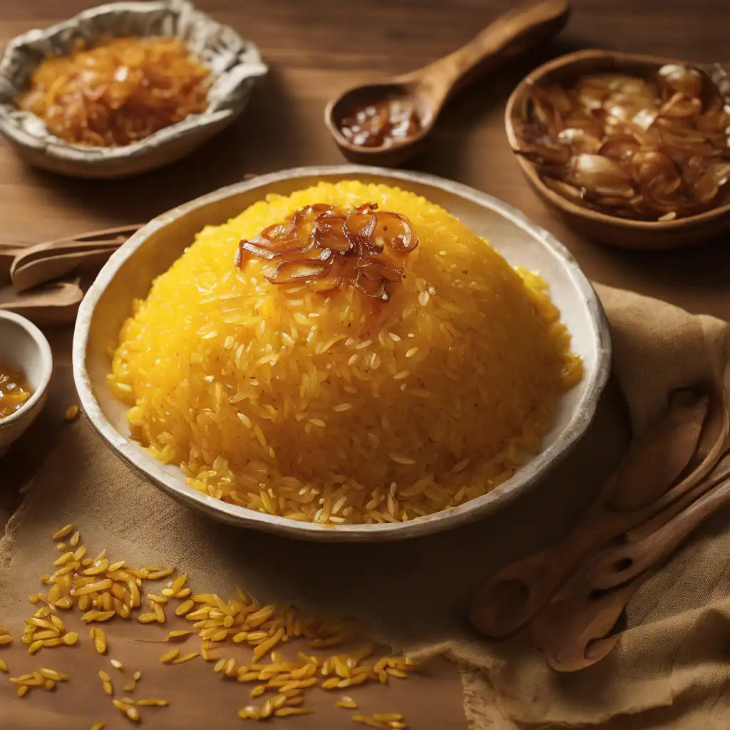 Golden Rice with Caramelized Onion