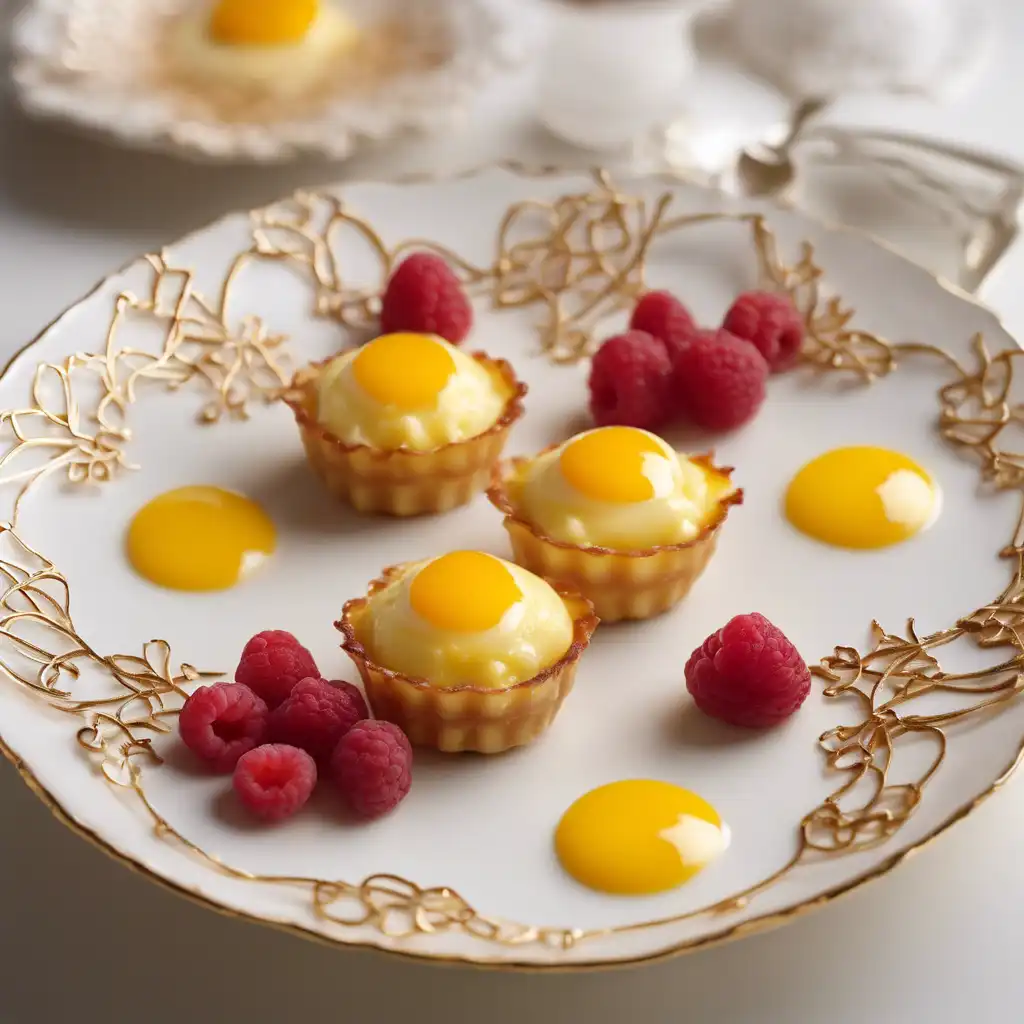 Heavenly Custard with Eggs and Raspberries