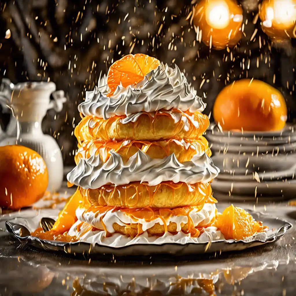 Tangerine Cream Puff Cake