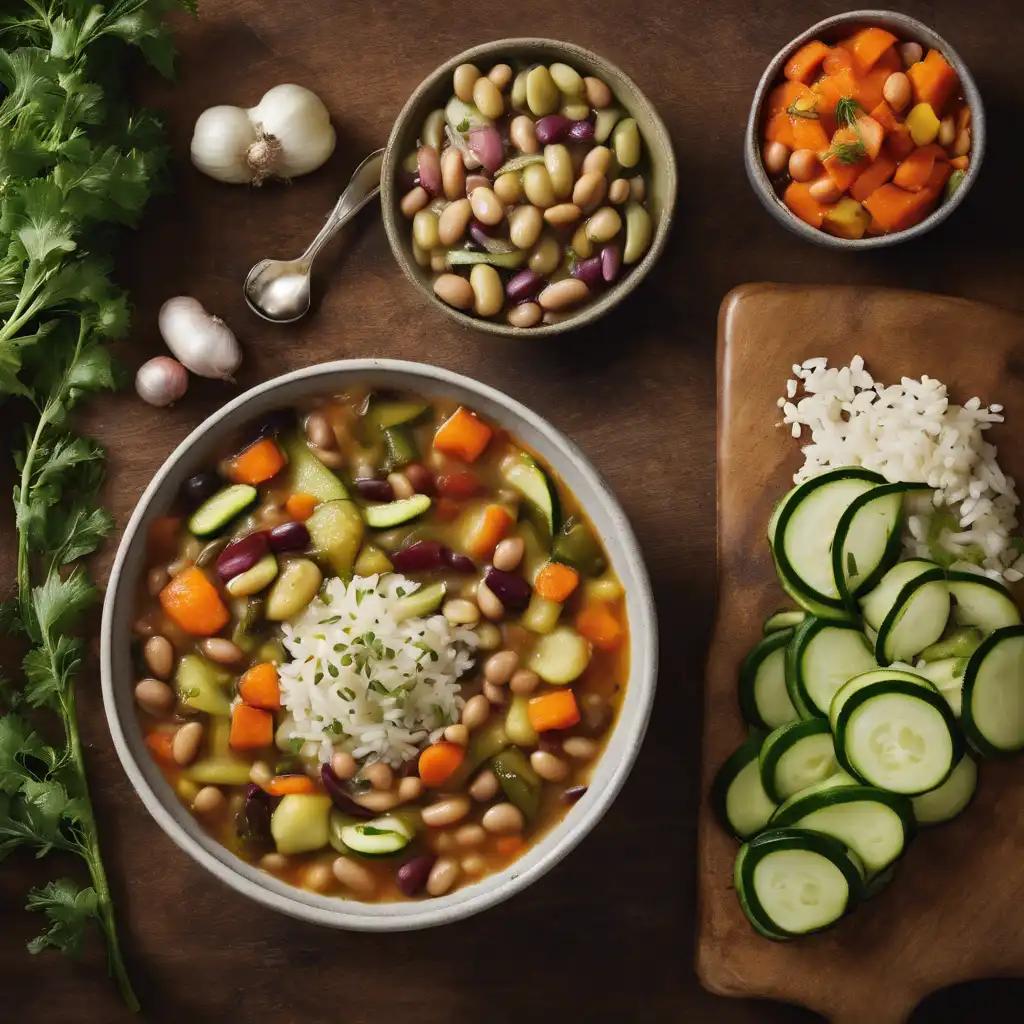 Bean and Vegetable Soup with Rice