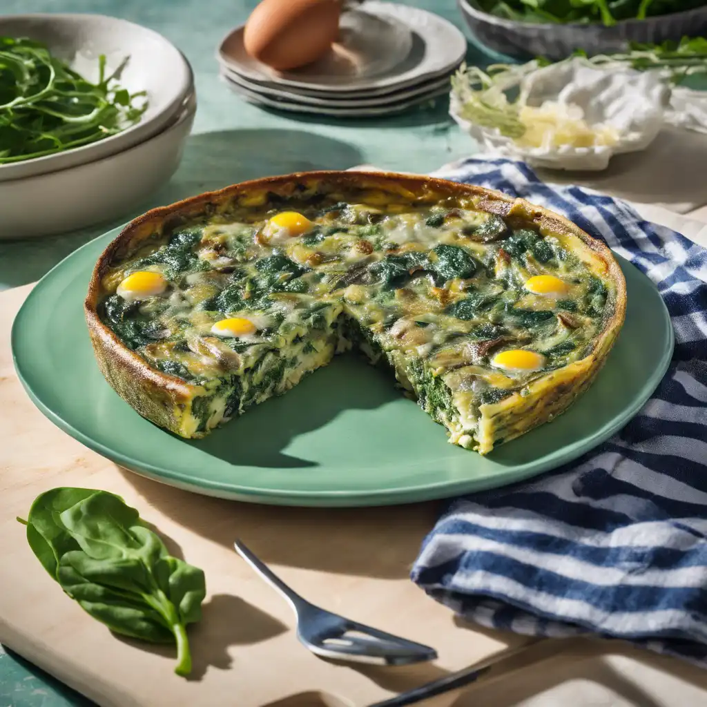 Spinach Frittata with Anchovies