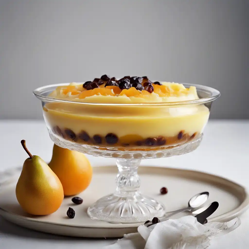 Orange Pudding with Pear