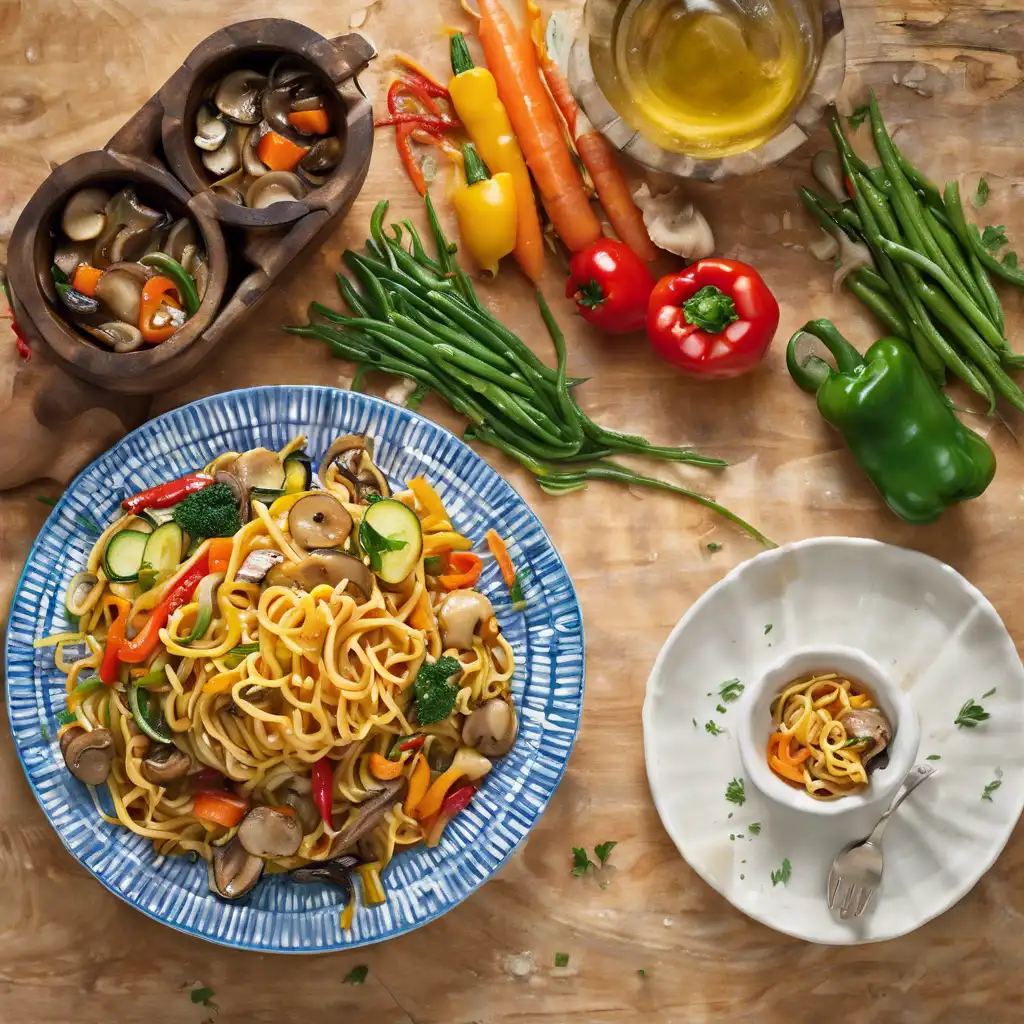 Fried Pasta with Vegetables